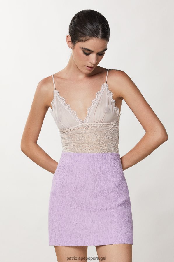 Patrizia Pepe mulheres blusa de renda nude rosado vestuário TX086V346