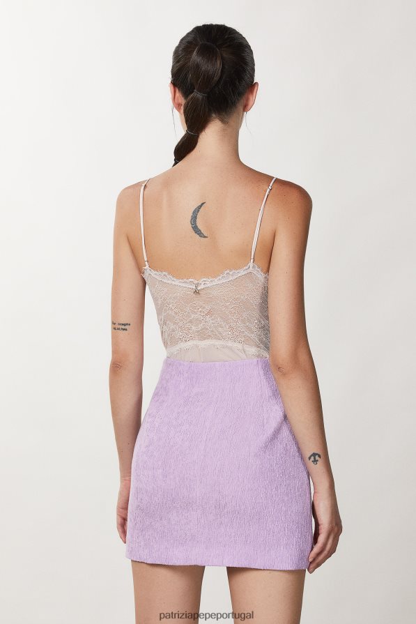 Patrizia Pepe mulheres blusa de renda nude rosado vestuário TX086V346