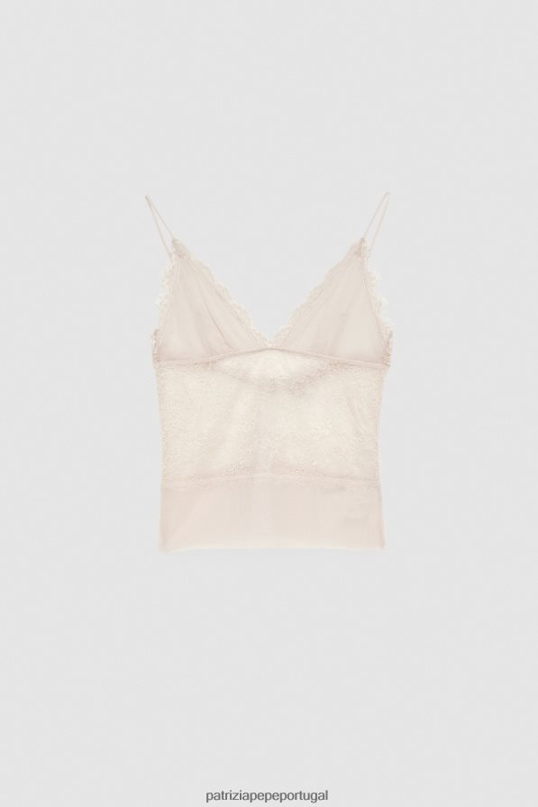 Patrizia Pepe mulheres blusa de renda nude rosado vestuário TX086V346