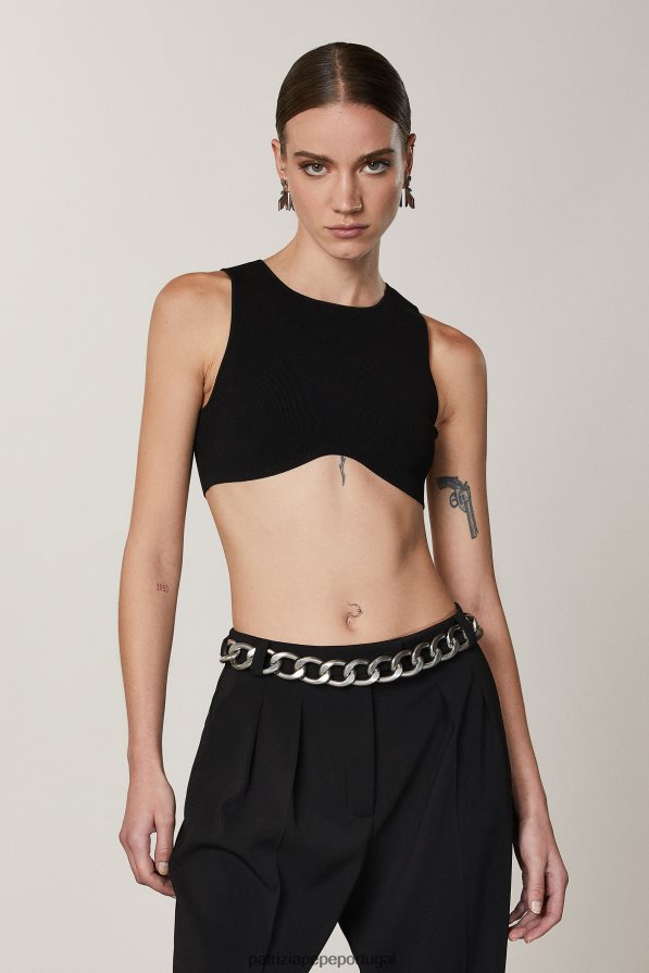 Patrizia Pepe mulheres blusa de viscose Nero vestuário TX086V399