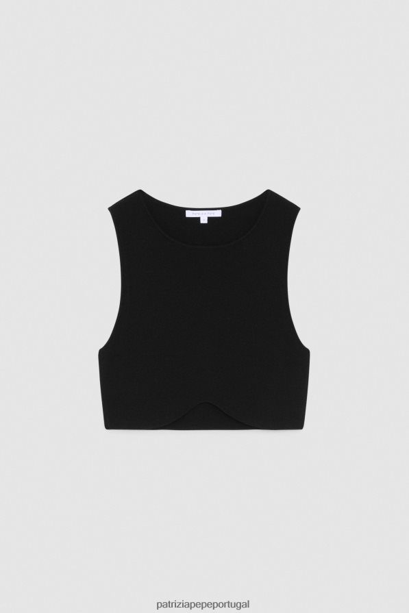 Patrizia Pepe mulheres blusa de viscose Nero vestuário TX086V399