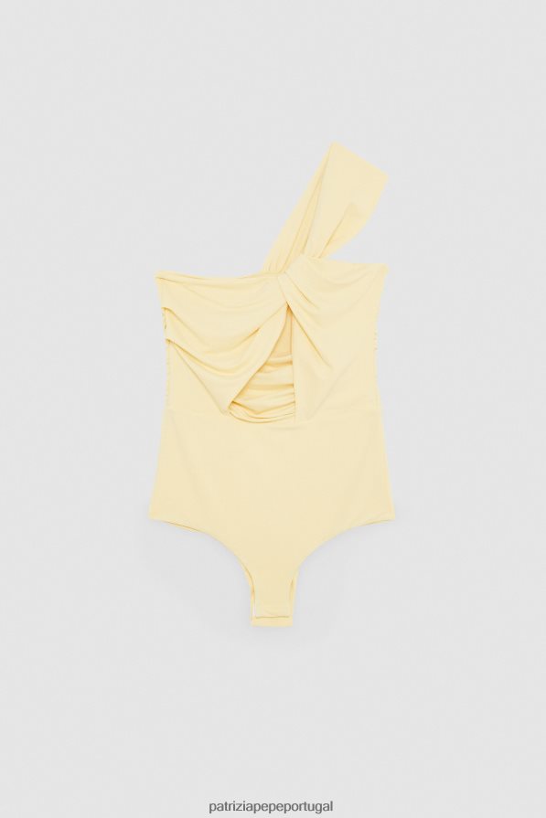 Patrizia Pepe mulheres body de um ombro clareza amarelo vestuário TX086V297