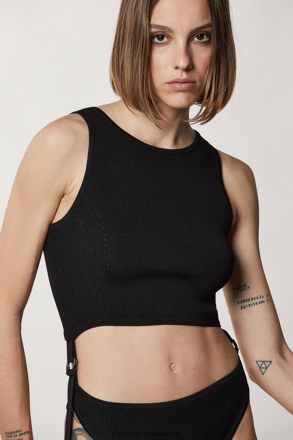 Patrizia Pepe mulheres body slim com cadarço Nero vestuário TX086V163