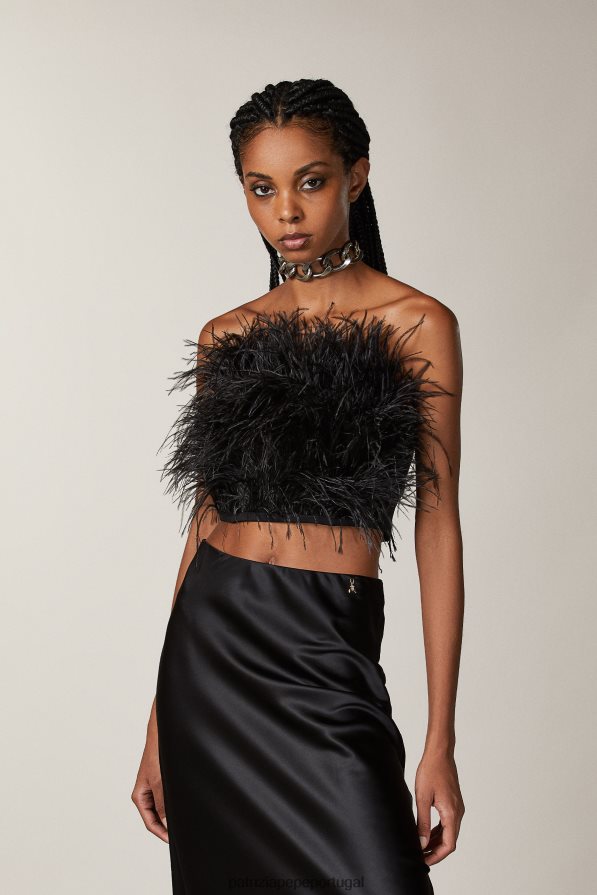 Patrizia Pepe mulheres corpete elástico Nero vestuário TX086V286