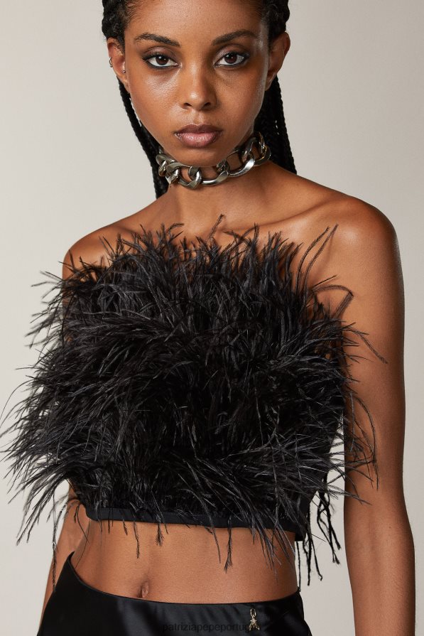 Patrizia Pepe mulheres corpete elástico Nero vestuário TX086V286