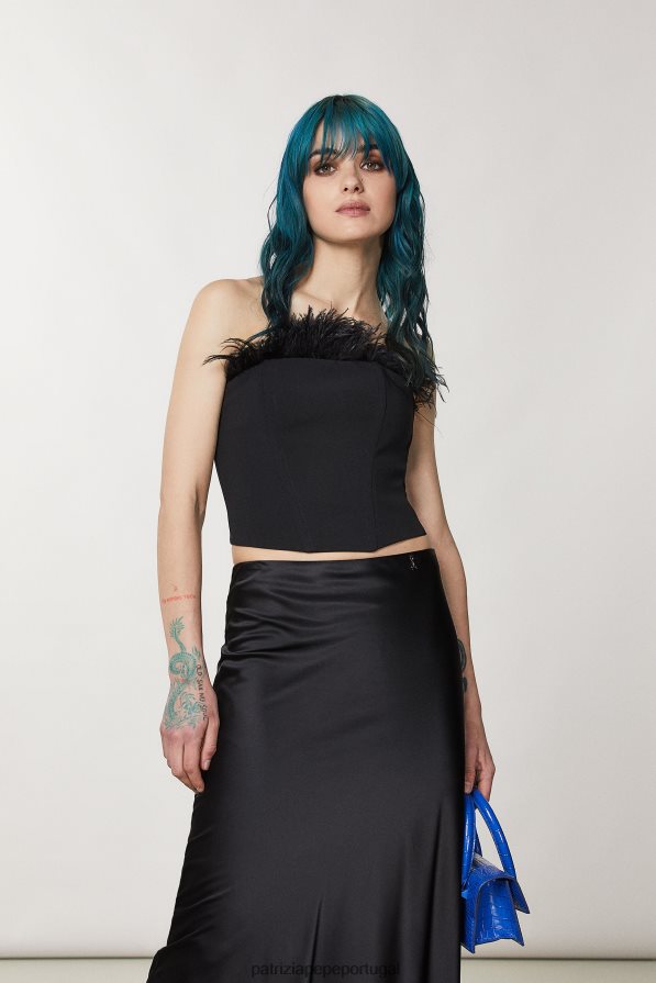 Patrizia Pepe mulheres espartilho Nero vestuário TX086V107