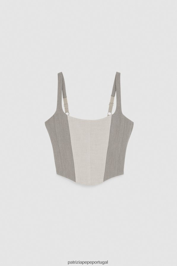 Patrizia Pepe mulheres espartilho fino mistura natural vestuário TX086V430