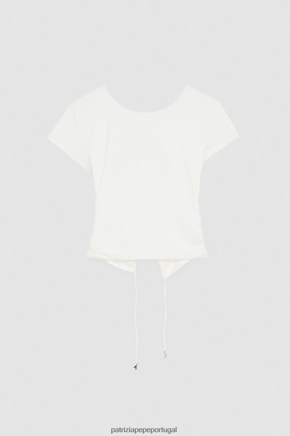 Patrizia Pepe mulheres parte superior recortada branco vestuário TX086V369
