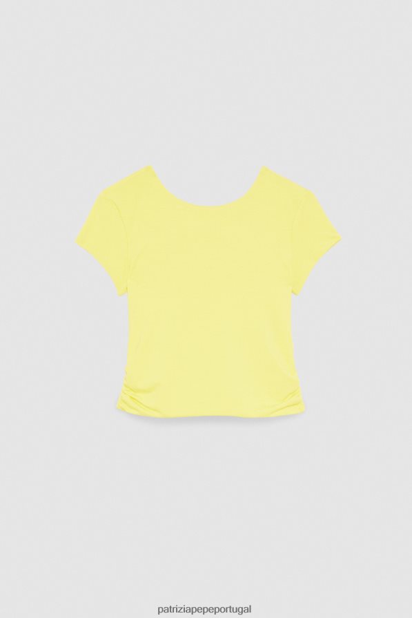 Patrizia Pepe mulheres parte superior recortada verão amarelo vestuário TX086V203