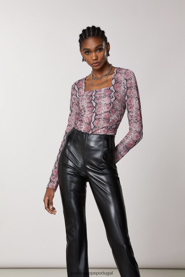 Patrizia Pepe mulheres túnica de manga comprida impressão python sonhadora vestuário TX086V479