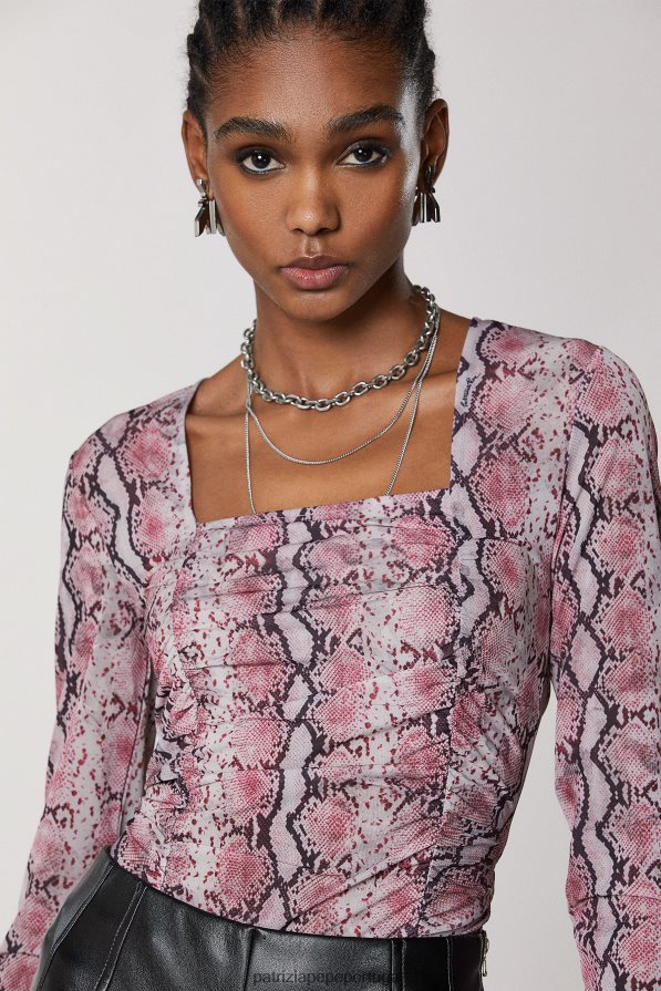 Patrizia Pepe mulheres túnica de manga comprida impressão python sonhadora vestuário TX086V479
