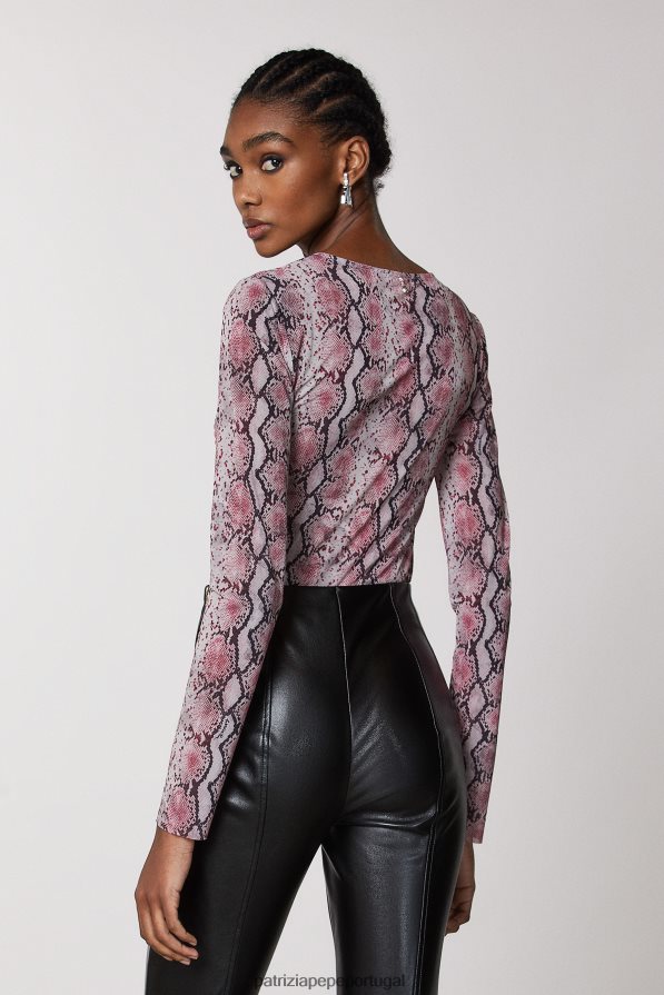 Patrizia Pepe mulheres túnica de manga comprida impressão python sonhadora vestuário TX086V479