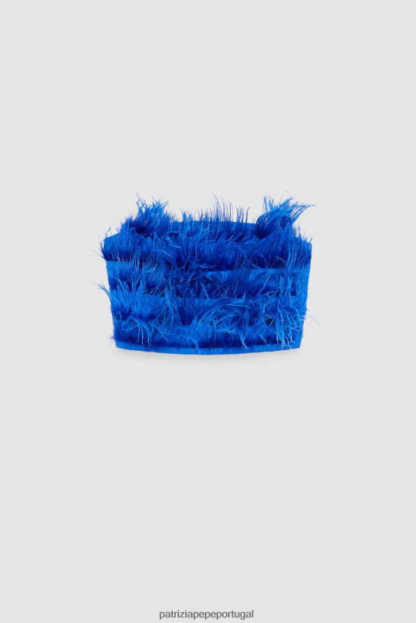 Patrizia Pepe mulheres top de penas de flanela raio azul vestuário TX086V8