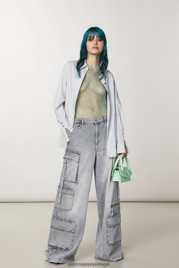 Patrizia Pepe mulheres top sem mangas com strass planeta verde vestuário TX086V122