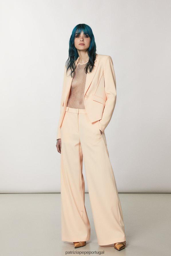 Patrizia Pepe mulheres top sem mangas com strass rubor astral vestuário TX086V82