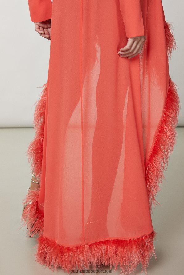 Patrizia Pepe mulheres vestido com bainha alta e baixa rosa cosmopolita vestuário TX086V279