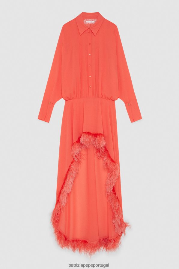 Patrizia Pepe mulheres vestido com bainha alta e baixa rosa cosmopolita vestuário TX086V279