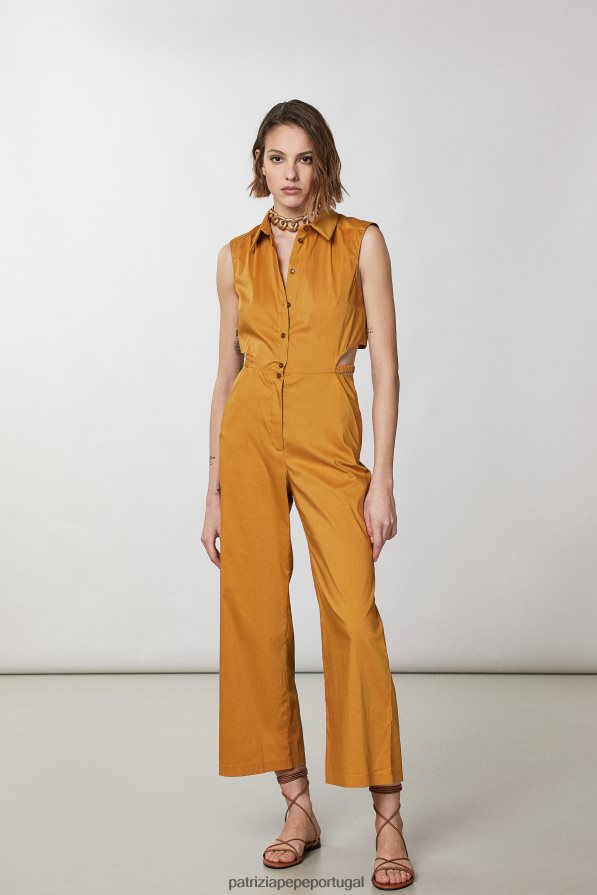 Patrizia Pepe mulheres macacão palazzo essencial caramelo de verão vestuário TX086V222