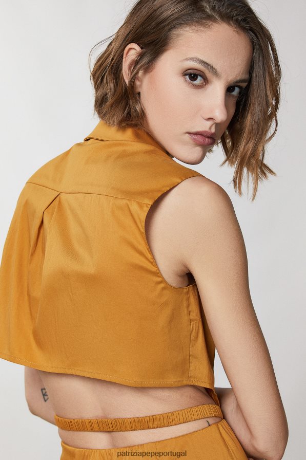 Patrizia Pepe mulheres macacão palazzo essencial caramelo de verão vestuário TX086V222