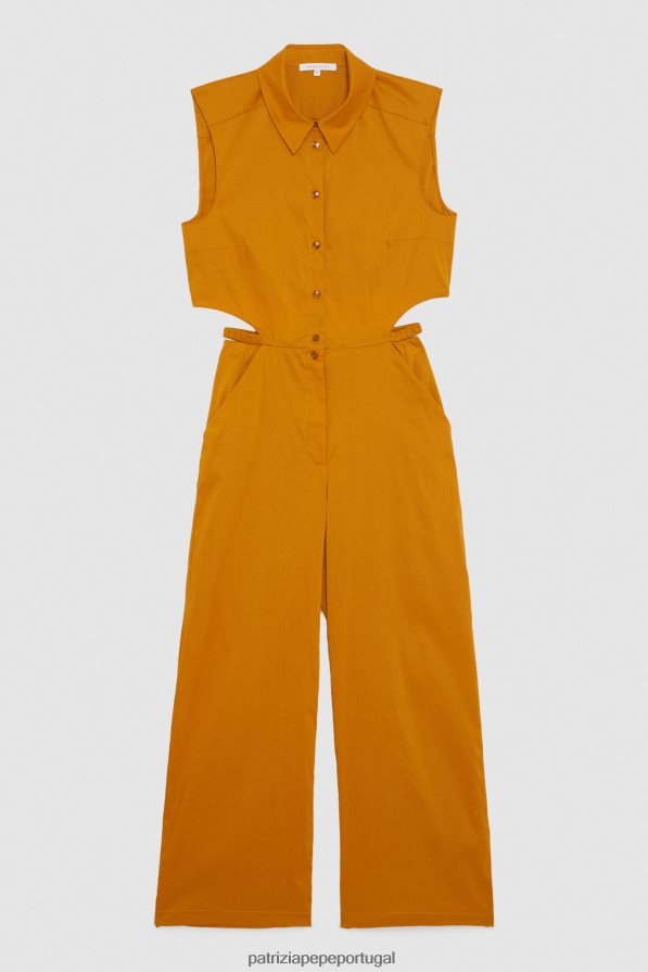 Patrizia Pepe mulheres macacão palazzo essencial caramelo de verão vestuário TX086V222