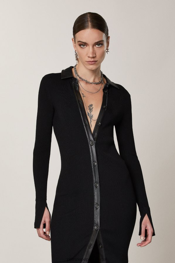 Patrizia Pepe mulheres camisa vestido cardigan Nero vestuário TX086V620