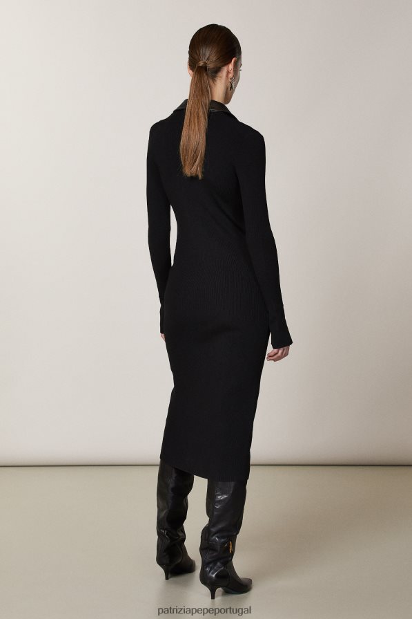 Patrizia Pepe mulheres camisa vestido cardigan Nero vestuário TX086V620