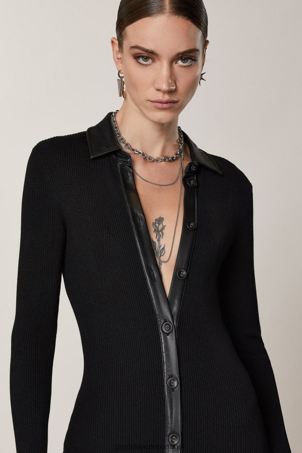 Patrizia Pepe mulheres camisa vestido cardigan Nero vestuário TX086V620