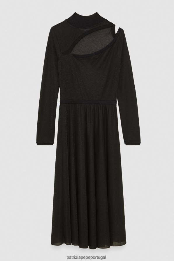 Patrizia Pepe mulheres lurex de strass preto lurex vestuário TX086V175