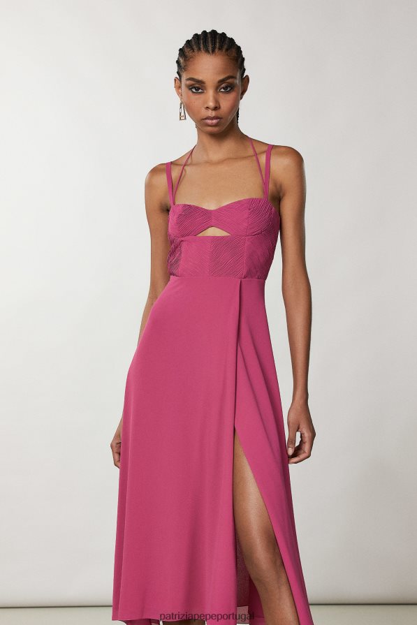 Patrizia Pepe mulheres vestido bustier descontraído cerimônia fúcsia vestuário TX086V269