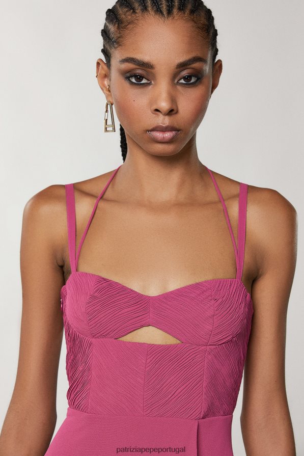 Patrizia Pepe mulheres vestido bustier descontraído cerimônia fúcsia vestuário TX086V269