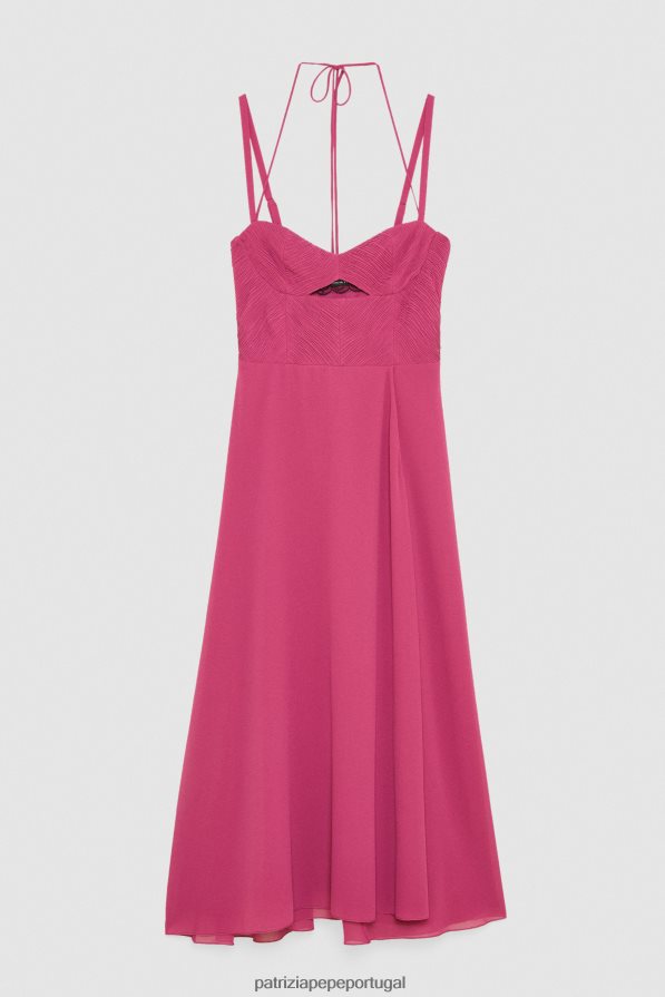 Patrizia Pepe mulheres vestido bustier descontraído cerimônia fúcsia vestuário TX086V269