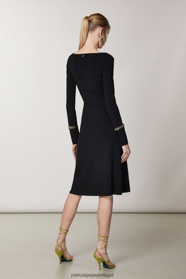 Patrizia Pepe mulheres vestido de corrente Nero vestuário TX086V510