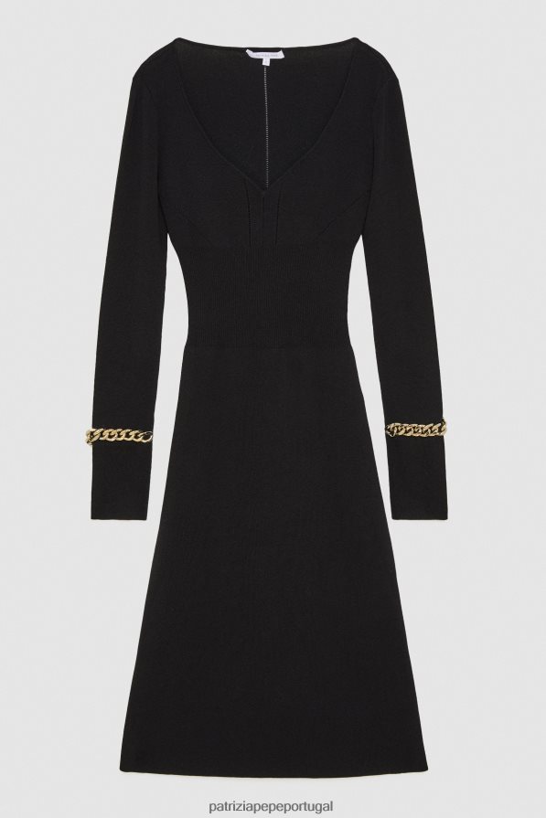 Patrizia Pepe mulheres vestido de corrente Nero vestuário TX086V510