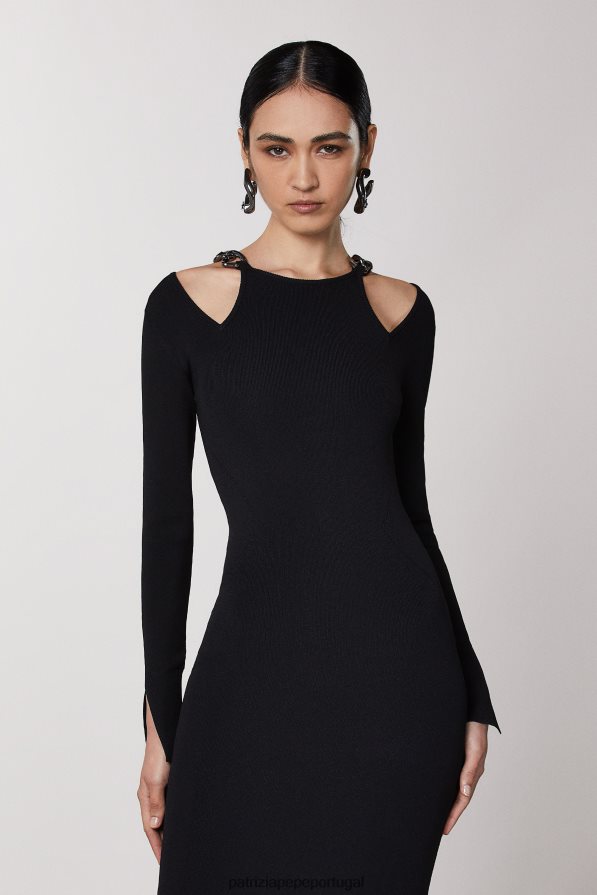 Patrizia Pepe mulheres vestido de corrente Nero vestuário TX086V511