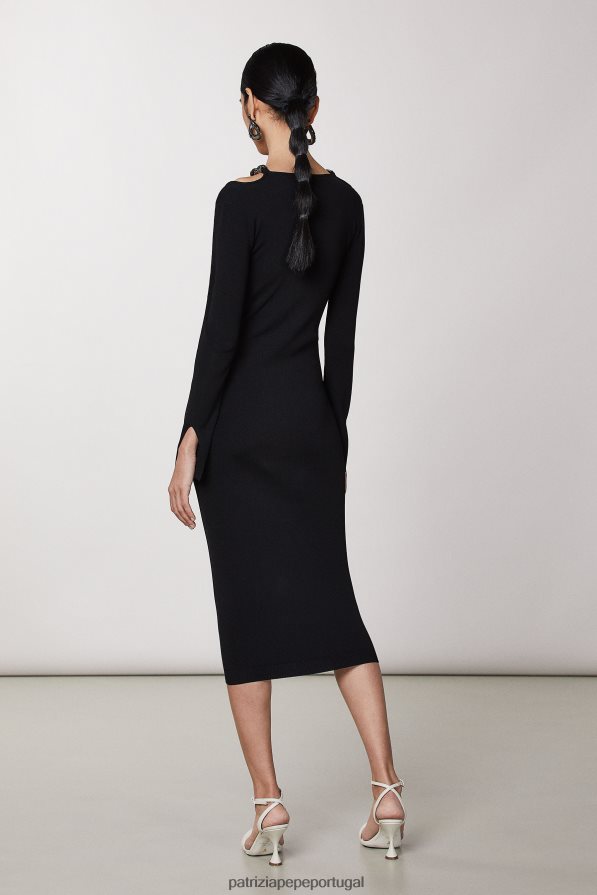 Patrizia Pepe mulheres vestido de corrente Nero vestuário TX086V511