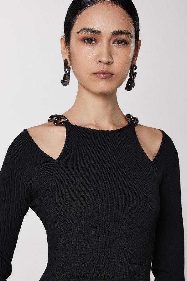 Patrizia Pepe mulheres vestido de corrente Nero vestuário TX086V511