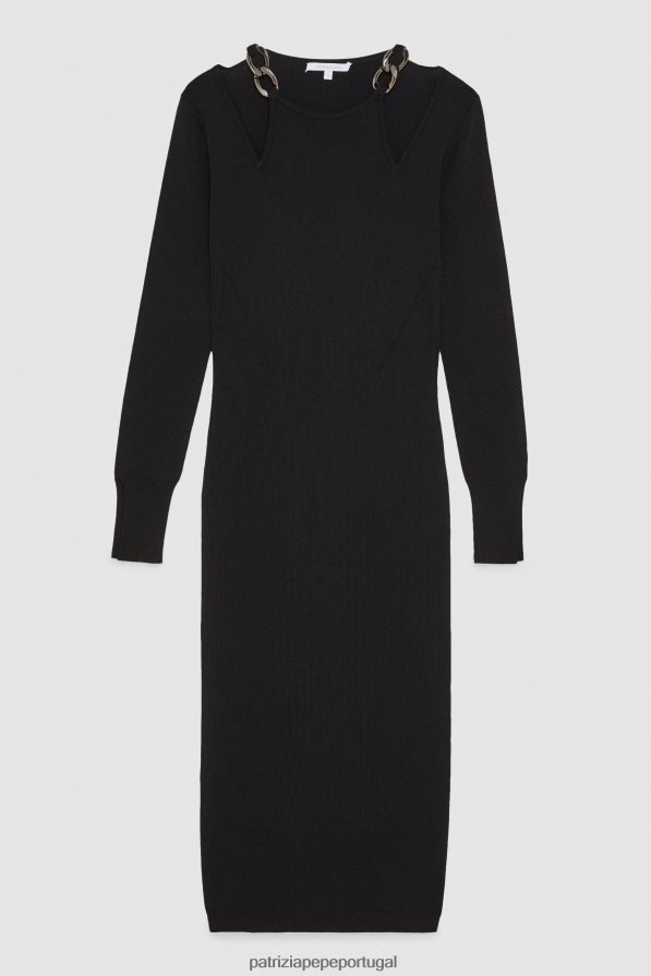 Patrizia Pepe mulheres vestido de corrente Nero vestuário TX086V511