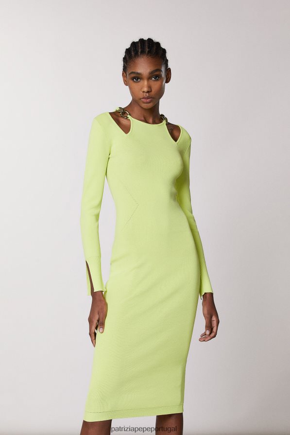 Patrizia Pepe mulheres vestido de corrente limão ensolarado vestuário TX086V696