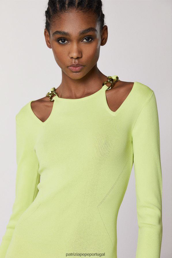 Patrizia Pepe mulheres vestido de corrente limão ensolarado vestuário TX086V696