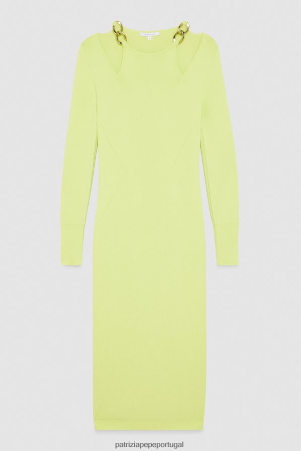 Patrizia Pepe mulheres vestido de corrente limão ensolarado vestuário TX086V696