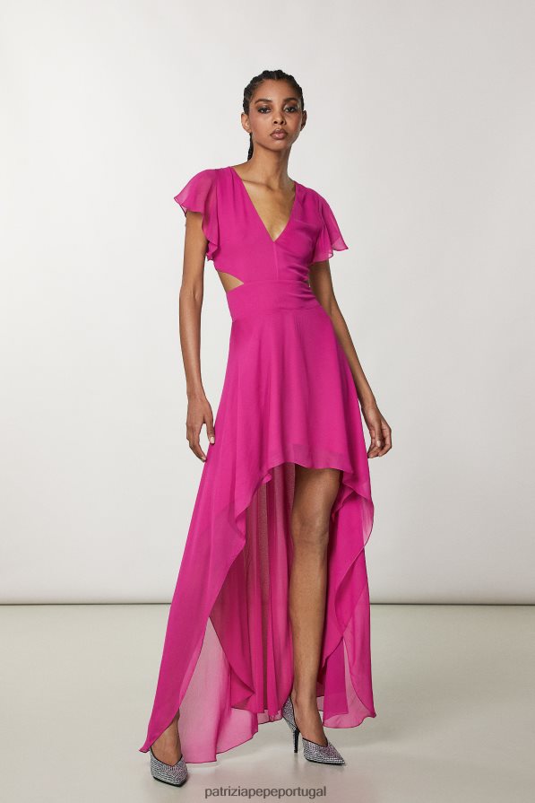 Patrizia Pepe mulheres vestido de viscose flash fuxia vestuário TX086V70