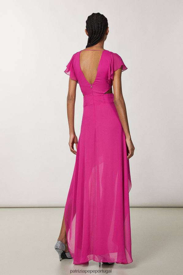 Patrizia Pepe mulheres vestido de viscose flash fuxia vestuário TX086V70