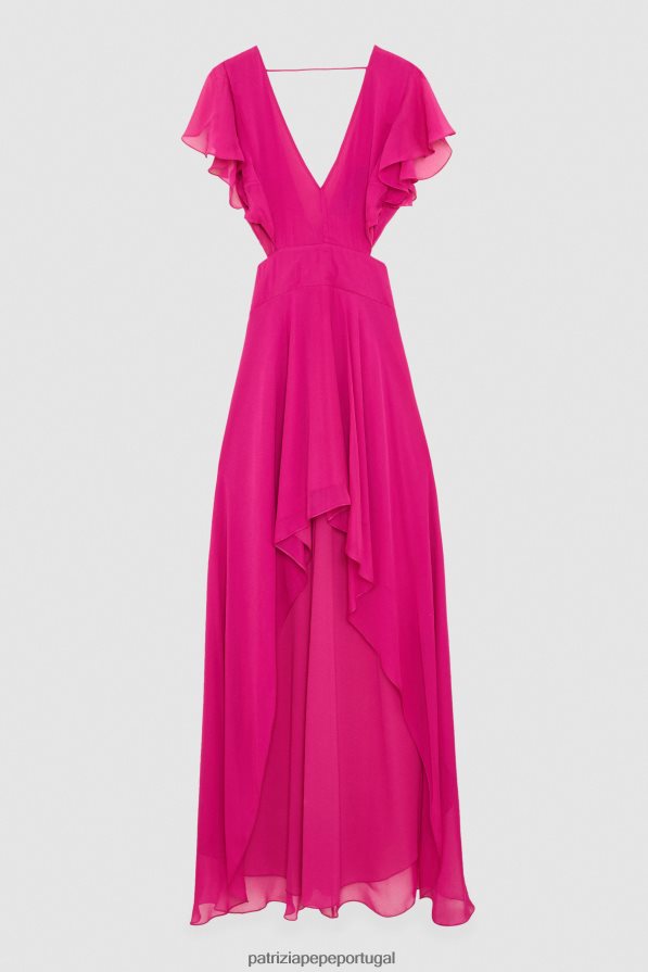 Patrizia Pepe mulheres vestido de viscose flash fuxia vestuário TX086V70