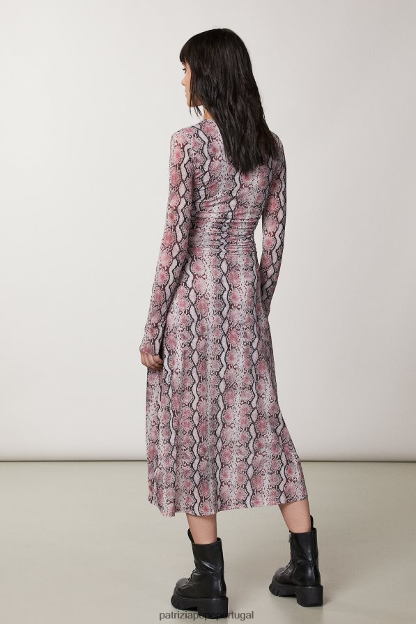 Patrizia Pepe mulheres vestido longo com estampa python impressão python sonhadora vestuário TX086V478