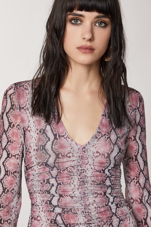 Patrizia Pepe mulheres vestido longo com estampa python impressão python sonhadora vestuário TX086V478