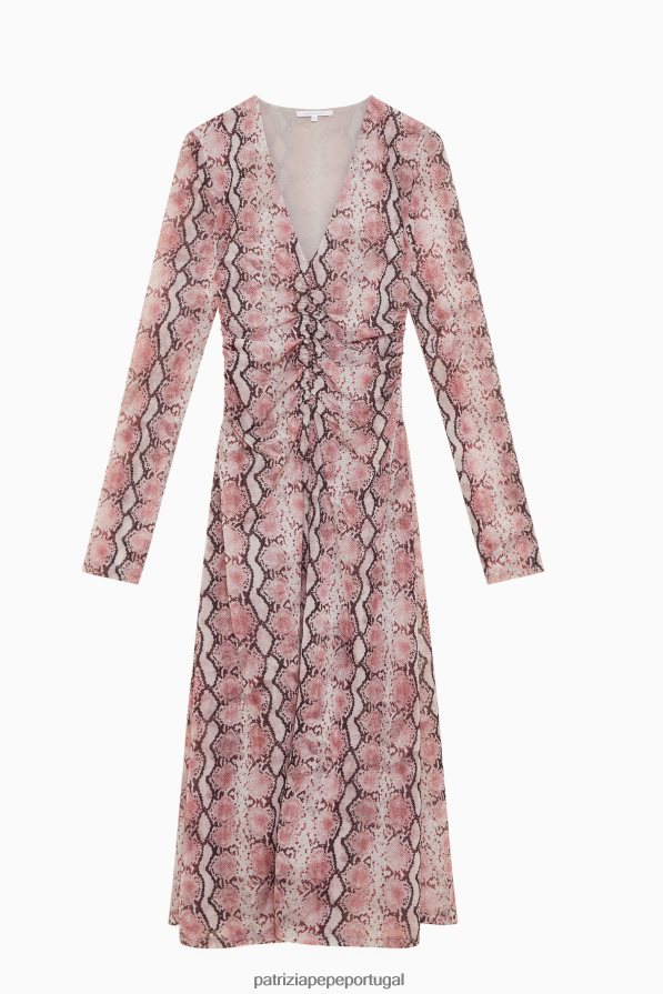 Patrizia Pepe mulheres vestido longo com estampa python impressão python sonhadora vestuário TX086V478