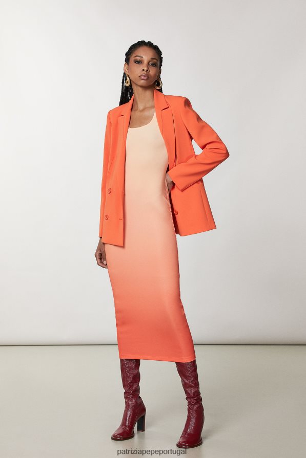 Patrizia Pepe mulheres vestido longo sem mangas impressão de degradação astral vestuário TX086V59