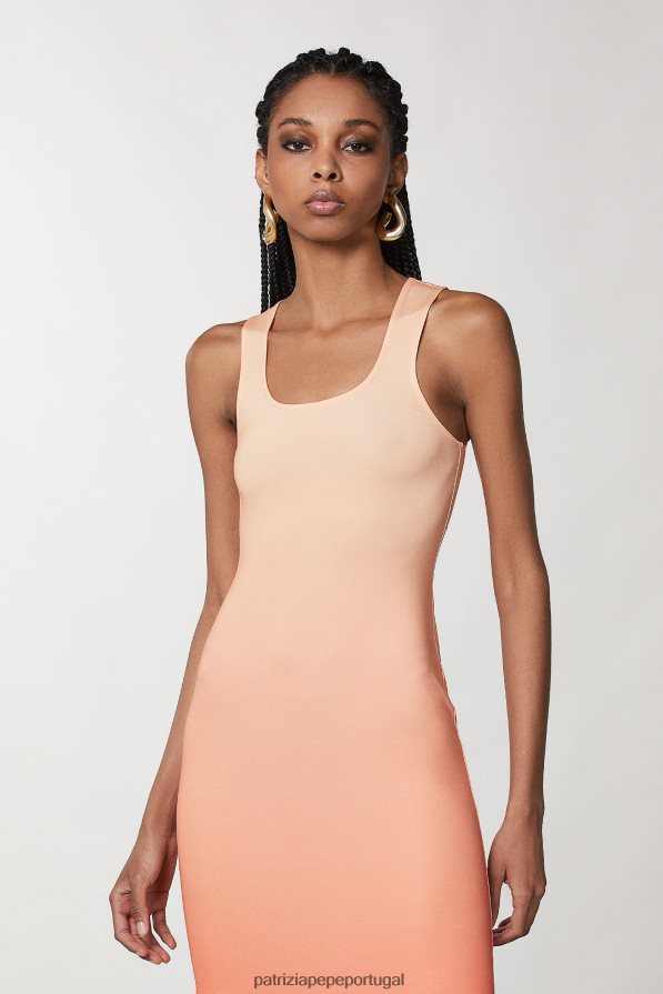 Patrizia Pepe mulheres vestido longo sem mangas impressão de degradação astral vestuário TX086V59