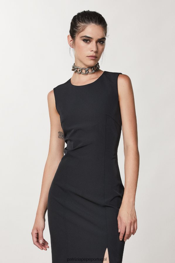Patrizia Pepe mulheres vestido midi bainha Nero vestuário TX086V31