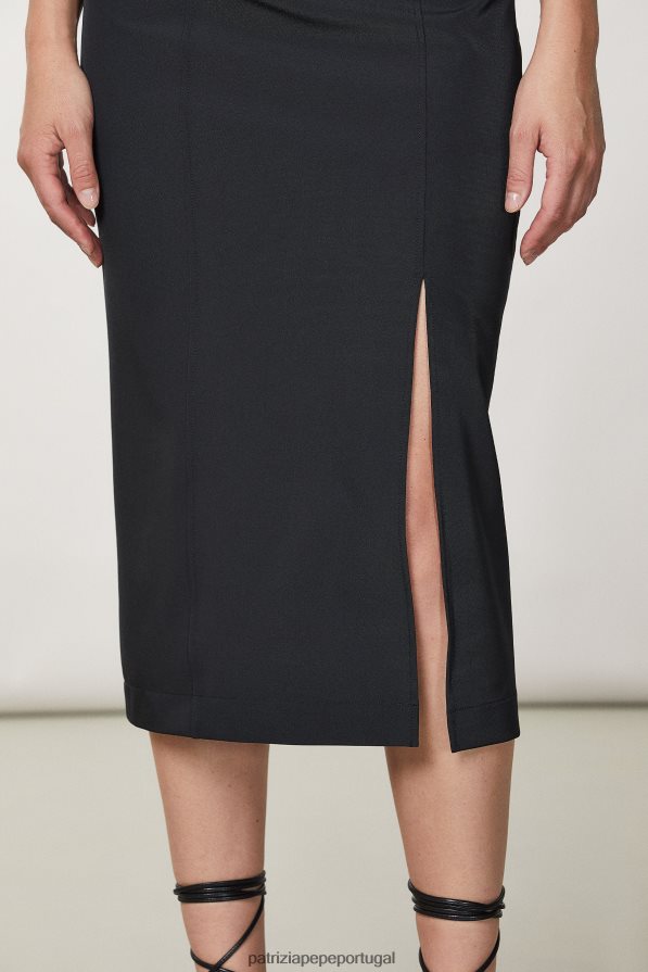 Patrizia Pepe mulheres vestido midi bainha Nero vestuário TX086V31